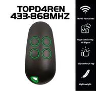 Télécommande de garage Came Topd4Ren 806Ts-0290 D2Ren, ouvre-porte de garage 433.92 - 868.35Mhz, contrôleur de porte de garage, émetteur portatif 1 Piece