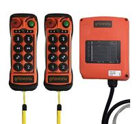 Télécommande de grue sans fil à 8 boutons 12V 24V pour pont roulant Pont roulant Grue à portique Grue industrielle Palan électrique Emetteur et récepteur radio Q800