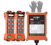 Télécommande de grue sans fil radio industriel 8 canaux Bouton Contrôleur pour 24V 48V 220V grue palan électrique 2 Émetteurs et récepteur