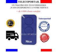 Télécommande de portail - NICE - INTI2B - 433.92 MHz - Bleue - Compatible FLOR-S (portail privé)