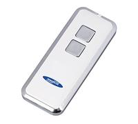 Télécommande de porte de garage/émetteur manuel 522 Mini Novotron sur 2 canaux avec code changeant KeeLoq, cryptage 64 ou 128 bits, 433 MHz, argenté/blanc (pile bouton fournie)