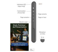 Telecommande de présentation intégrant un pointeur laser rouge _ LBDC®