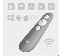 Logitech R500 télécommande Bluetooth/RF Gris