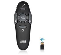 Télécommande de Présentation PowerPoint Sans Fil ¿ August LP205 ¿ Pointeur Laser Rouge & Navigateur de pages Professionnel - Noir