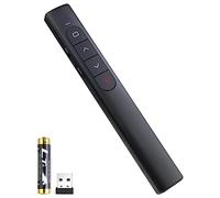 Télécommande de présentation sans Fil avec hyperlien et contrôle du Volume - Clicker de présentation PowerPoint pour Keynote/PPT/Mac/PC/Ordinateur Portable (Batterie Incluse)