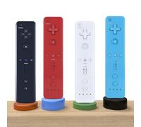 Télécommande de rechange avec Motion Plus et Nunchuck, compatible avec Nintendo Wii/Wii U avec manette de jeu, coque en silicone et dragonne (blanc)