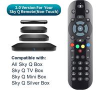 Télécommande De Rechange Compatible Avec Toutes Les Sky Q Box,Sky Q Tv Box,Sky Q Mini Box Et Sky Q Silver Box (La Nouvelle Version 2.0 Intelligente Est Adaptée Pour Sky Q)