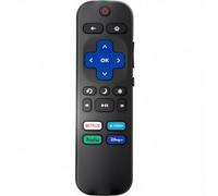 Télécommande de rechange compatible avec TV Roku TCL Roku, Hisense Roku, Onn Roku, avec touches de raccourcis Netflix, Hulu, YouTube, Disney+, ne convient pas pour Roku Stick, Box et Player