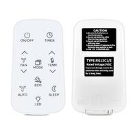 Télécommande de rechange RG15C1/E compatible avec climatiseur de fenêtre Toshiba RG15C/E RG15CE