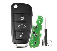 Télécommande de remplacement pour porte-clés Audi à 3 boutons 434MHz pour Audi A3 TT S3 A4 S4 avec puce ID48 8P0837220D