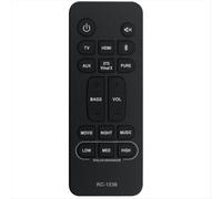 Télécommande de remplacement RC-1236 pour barre de son Denon Home Theater (RC1236, DHT-S216, DHTS216, DHT-S216H, DHTS216H).
