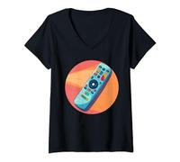 Télécommande de télévision pour les amateurs de télévision et d'émissions T-Shirt avec Col en V