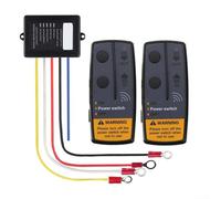 Télécommande de treuil sans fil 2,4 G 12 V 24 V 50 m Portée électrique Kit de récupération pour ATV SUV 4 x 4 véhicules tout-terrain (double)