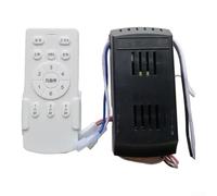 Télécommande de ventilateur de plafond à fréquence variable avec récepteur, contrôleur sans fil réglable à 6 vitesses avec minuterie de 1 à 4 heures pour ventilateur de plafond (A)
