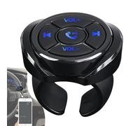 Télécommande de volant sans fil avec bouton média - Lecture de musique | Télécommande de radio multimédia avec récepteur de volant, bouton multimédia sans fil pour voiture, moto, vélo