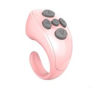 Télécommande d'obturation du bout des doigts, clicker sans fil pour appareil photo pour iPhone, tablettes, contrôleur à selfie BT5.3 rechargeable avec batterie 48 h d'autonomie, rose