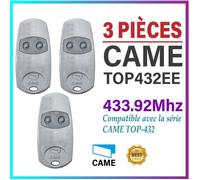 Télécommande d'origine Came TOP432EE 3 pièces. Fréquence de code fixe 433,92 MHz. 8050456003041