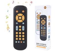 Télécommande Éducative Bébé 1 An 3 Langues (Français/Espagnol/Anglais), Jouet Musical Apprentissage Précoce, Cadeau Fille Noir