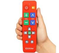 Télécommande EZclicker LG | Télécommande à Gros Boutons pour téléviseurs LG Uniquement Simplifiée et Facile à Utiliser (2 Piles AAA Non incluses) (Rouge)
