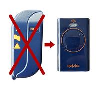 Télécommande FAAC XT2 433 SL XT2433SL - Pour une porte de garage - Remplace la télécommande TML2 433 SLR 433 Mhz TML433SLR