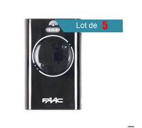 Télécommande - FAAC - XT2 868 - Pack de 5 - 2 Canaux - Autoapprentissage - Noir
