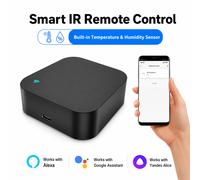 Télécommande IR WiFi Tuya avec capteur de température et d'humidité intégré, contrôleur de maison intelligente pour TV, climatiseur, Smart Life, Alexa, Google Without Sensor