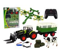 Kit tracteur agricole télécommandé avec faucheuse et remorque 1.24