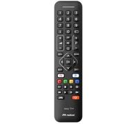 Meliconi Télécommande universelle Easy TV+ – Smart TV, clavier complet, Learn, Mode Enfant, Noir