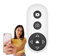 Télécommande multimédia sans Fil - ABS Compact, Rechargeable | Télécommande avec obturateur Selfie, défilement vidéo, retourneur de Page ebook | Téléphone caméra Voyage à Distance, Maison
