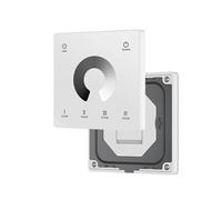 Télécommande murale à écran tactile DC12V-24V CCT/RGB/RGBW/Dim, interrupteur variateur for bandes lumineuses LED RGB(1-Zone TW1-W Dimming)