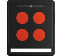 Télécommande Nice Home ECCO5BO - Émetteur Portail et Porte de Garage - 5 Touches, Fréquence 433,92 MHz, Auto-Apprentissage, Noir/Touches Orange - Compatible Motorisation Nice Home