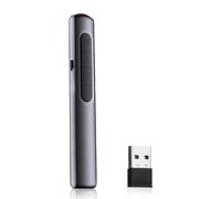 Telecommande Ordinateur Powerpoint USB 2 en 1 avec Volume de Lien Hypertexte, 2.4GHz USB pour Présentation Enseignement Bureau Conférence, Pointeur Laser Sans Fil pour Mac iPad PC