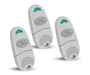 Télécommande Portail Garage 433.92MHz 3PCS, 2 Canaux Compatible avec TOP-432EV/EE/NA, Télécommande pour Porte de Garage et Portail