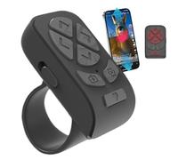 Télécommande pour appareil photo de téléphone - Bouton d'obturateur selfie sans fil, déclencheur d'enregistrement vidéo compact | Clicker d'appareil, design ergonomique de l'anneau pour un