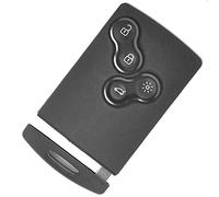 Télécommande pour clé de voiture - 1 boîtier de carte à 4 boutons + 1 clé de secours pour Renault