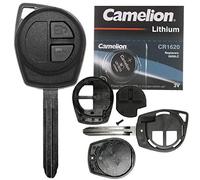 Télécommande pour clé de voiture sans fil 1 x boîtier 2 boutons + 1 x clé TOY43 + 1 x clavier + 1 x pile CR1620 compatible avec Opel Suzuki Nissan