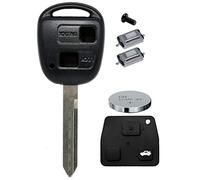 Télécommande pour e voiture sans fil 1 x boîtier 2 boutons TOY47 + 1 x clavier + 2 x micro-boutons + 1 x pile CR2016 compatible avec Toyota