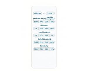 Télécommande pour Cloche LED Industrielle UFO Dimmable 240W avec détecteur de Mouvement - SILAMP