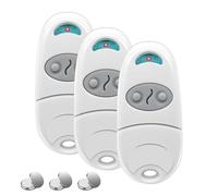 Télécommande pour Portail, 3 Packs télécommande Portail 433,92 MHz, télécommande C@ME 2 canaux Compatible avec Top 432EV, 432A, 432M, 432 (Comprend 3 Piles supplémentaires)