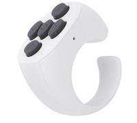 Télécommande pour TikTok, Tourne-Page télécommandé avec étui de Chargement, Tourne-Page Bluetooth 5.3, Application de Support, Vidéo, Lecture, Selfie (White)