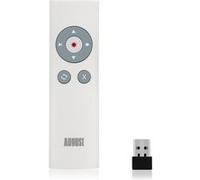 Télécommande Présentation PowerPoint Pointeur Laser - August LP200 - Présentateur Sans Fil pour Diapo, Présentation Professionnelle - Compatible Mac, PC Windows - Blanche Blanc G