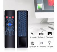 télécommande rétroéclairée 2.4G, mini clavier sans fil, pavé tactile, 7 couleurs, pour Android TV Box