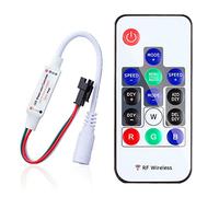 Télécommande RF 14 touches Mini contrôleur LED DC5-24 V sans fil RVB avec récepteur pour bandes lumineuses LED SMD 3528 5050 2835 3 broches (contrôleur LED 14 touches)