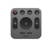 Télécommande RF Logitech 993-001389 pour Webcam MeetUp, Boutons, Lithium 220mAh, 83x83x10mm, Gris, Poids 72g, Piles Incluses