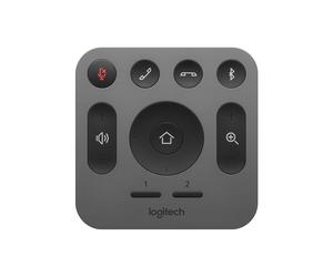 Télécommande RF Logitech 993-001389 pour Webcam MeetUp, Boutons, Lithium 220mAh, 83x83x10mm, Gris, Poids 72g, Piles Incluses
