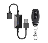 Télécommande RF sans fil DC 3 6 V vers 24 V avec connecteur USB pour bandes LED, lampes de lecture, ventilateurs et plus encore, signal 433 MHz, portée jusqu'à 50 mètres, plusieurs modes de