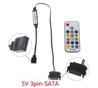 Télécommande RF sans fil pour boîtier de lumière LED, 3 broches, 5V ou 4 broches, 12V, 30cm, noir et blanc, pour AURA SYNC, alimentation électrique