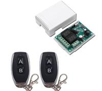 Télécommande sans fil 2 canaux DC 5 V-30 V 433 MHz RF Kit prend en charge les lumières LED de porte de voiture, coffre, domotique, fonctionnement multi-appareils, code d'apprentissage de sécurité, 2