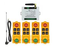 Télécommande sans fil 433 MHz DC12-36 V 4 CH - Interrupteur de lumière - Sortie radio étanche - Émetteur récepteur (+ 4 télécommandes