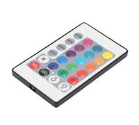 Télécommande sans fil à 24 touches, contrôleur de bande lumineuse à LED à réglage de la luminosité USB, pour les rondelles murales, lumières décoratives(Longueur de câble 1 mètre, le noir)